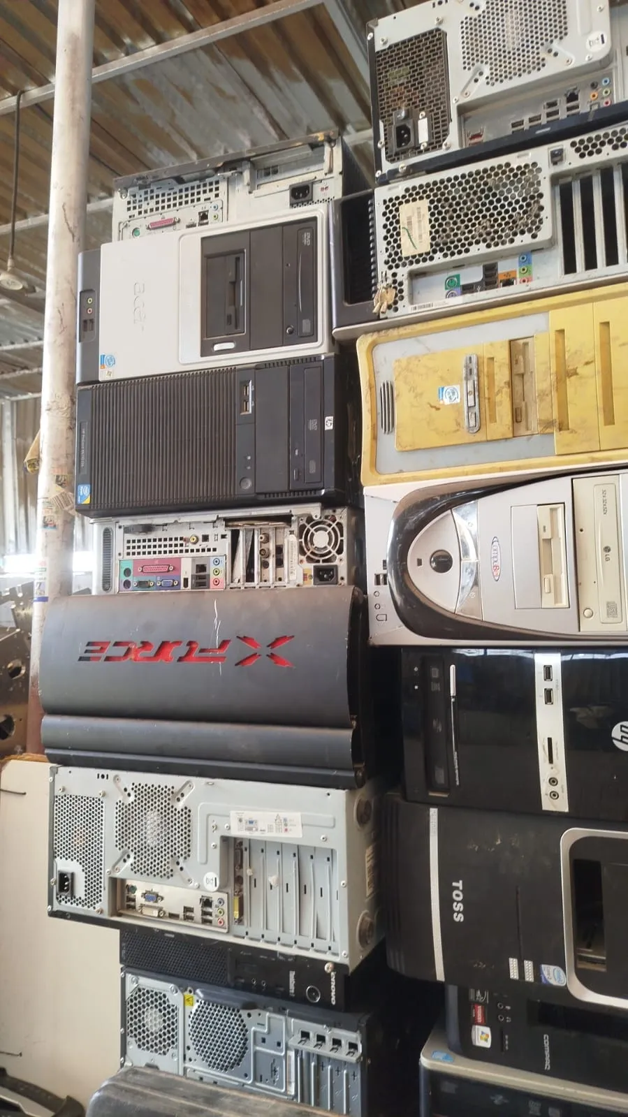 Computer towers scrap collection