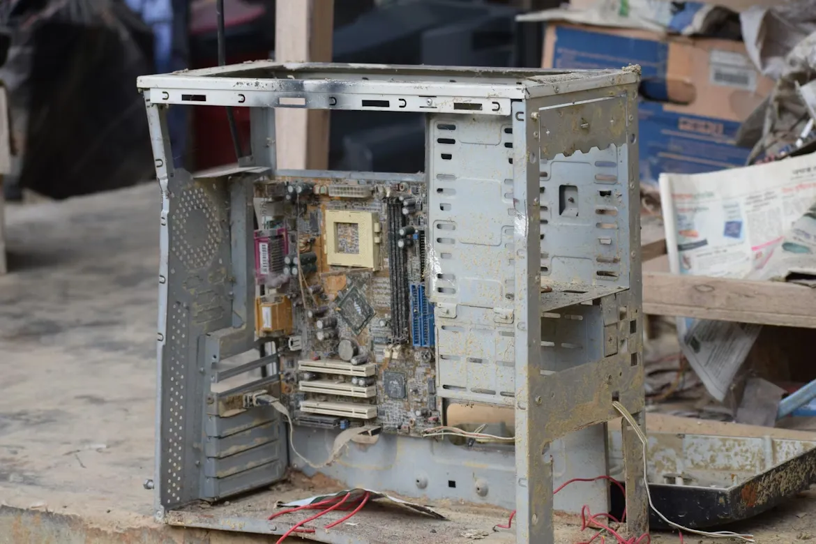 Computer chassis and motherboard scrap